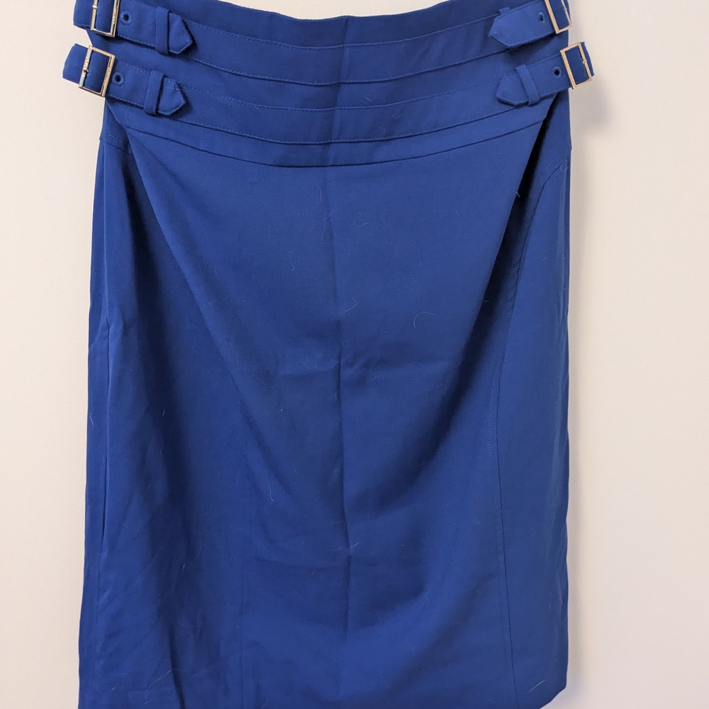Calvin Klein Blue Wrap Pencil Skirt for Work